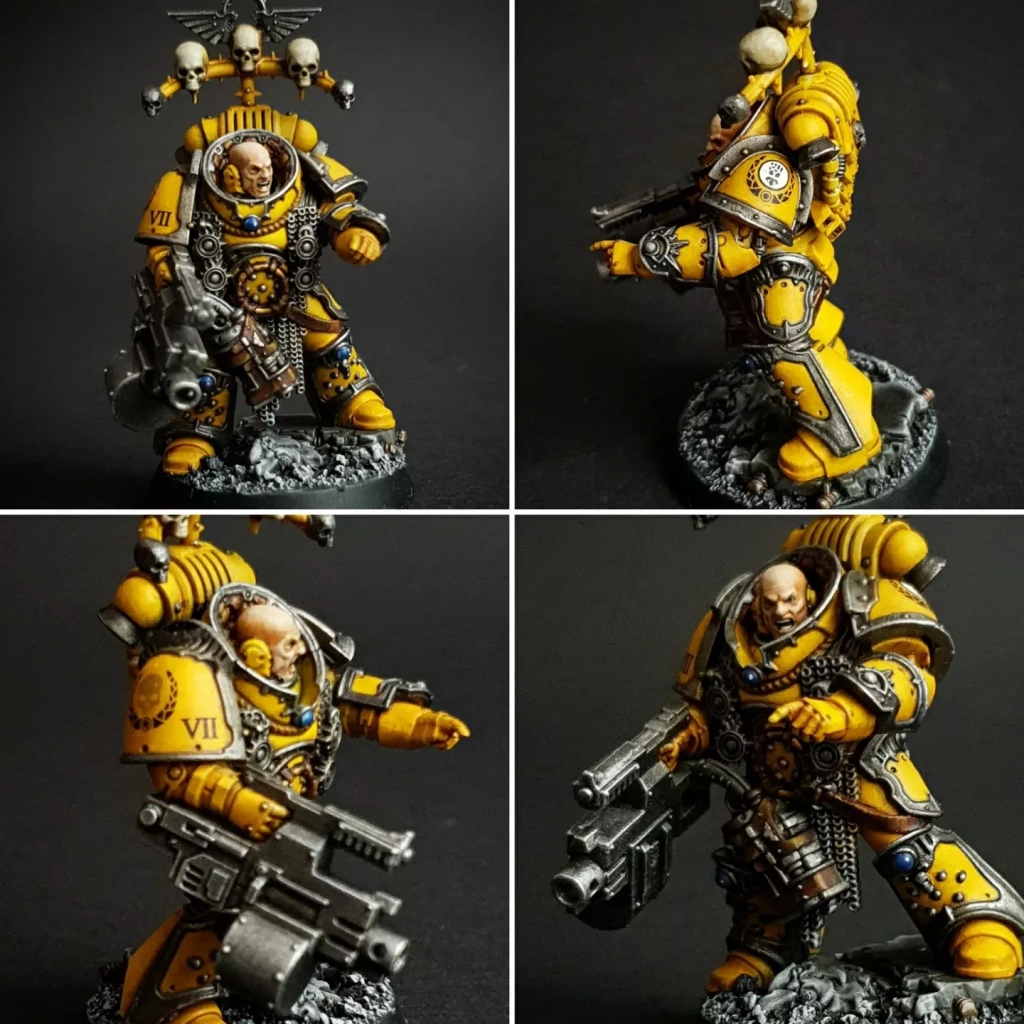 Imperial Fists Castellan with heavy bolter